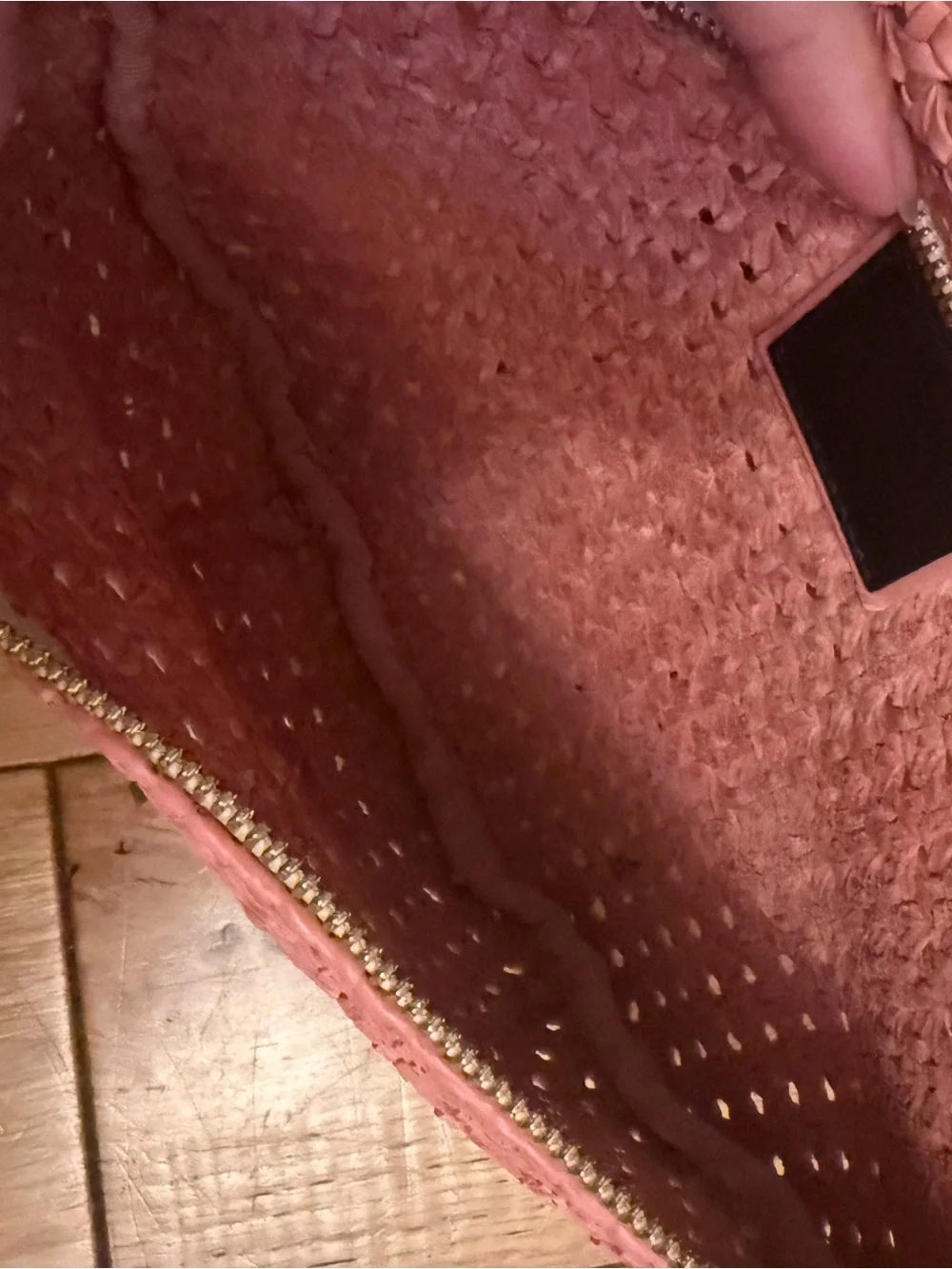 Clare V Pink Woven Grande Fanny  with Tan Strap